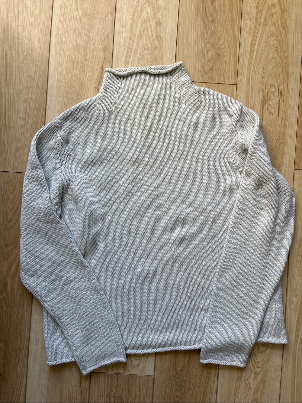 J. Crew Men's Rollneck Cotton Knit Sweater Chunky Fisherman Coastal Classic